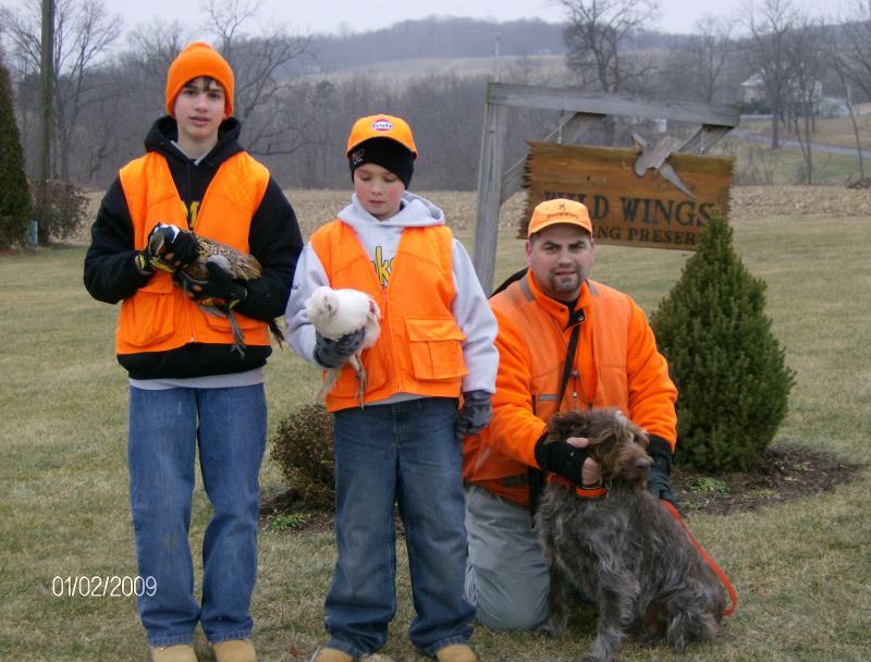 Young hunters at " Bittner's Wild Wings"